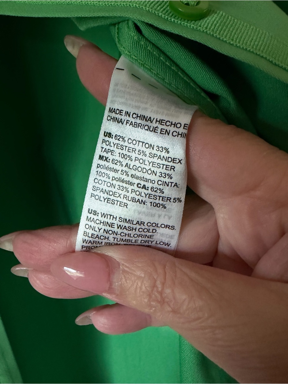 Chicos Classic Green Button-Front Women's Shirt, Size 16 - Picture 6 of 9